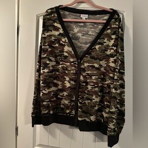 LuLaRoe Camouflage Cardigan